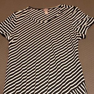 Black and white striped maxi dress